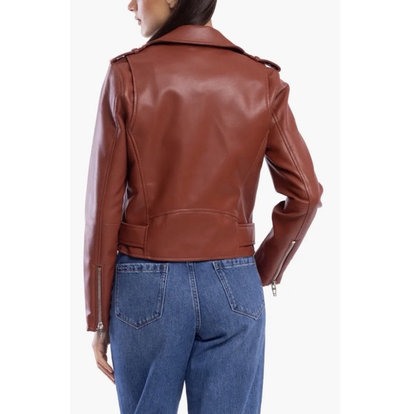 Blank NYC Brick By Brick Faux Leather Moto Jacket, Medium - Picture 2 of 12